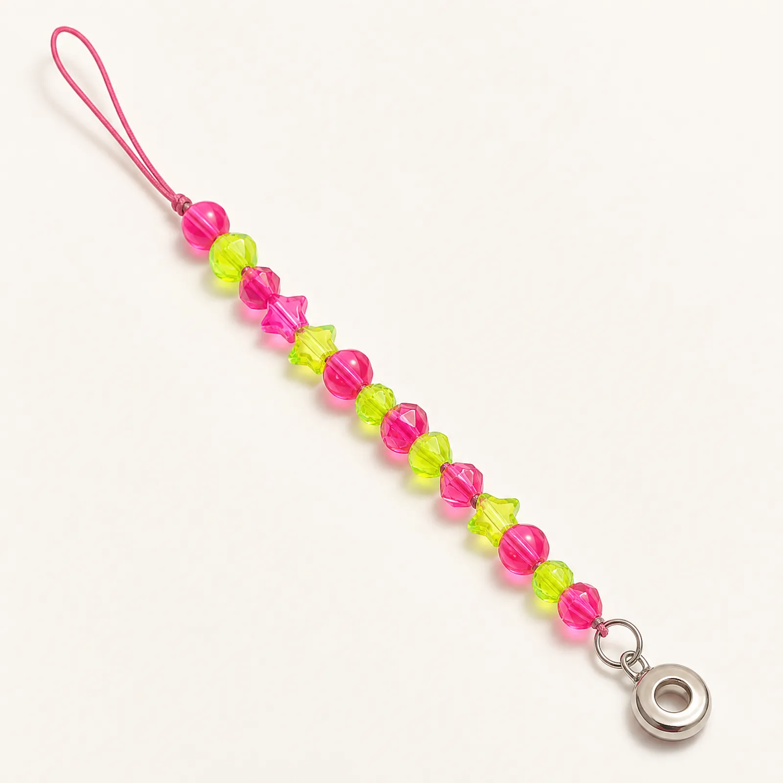 Beaded Phone Charm — Rani/Lime