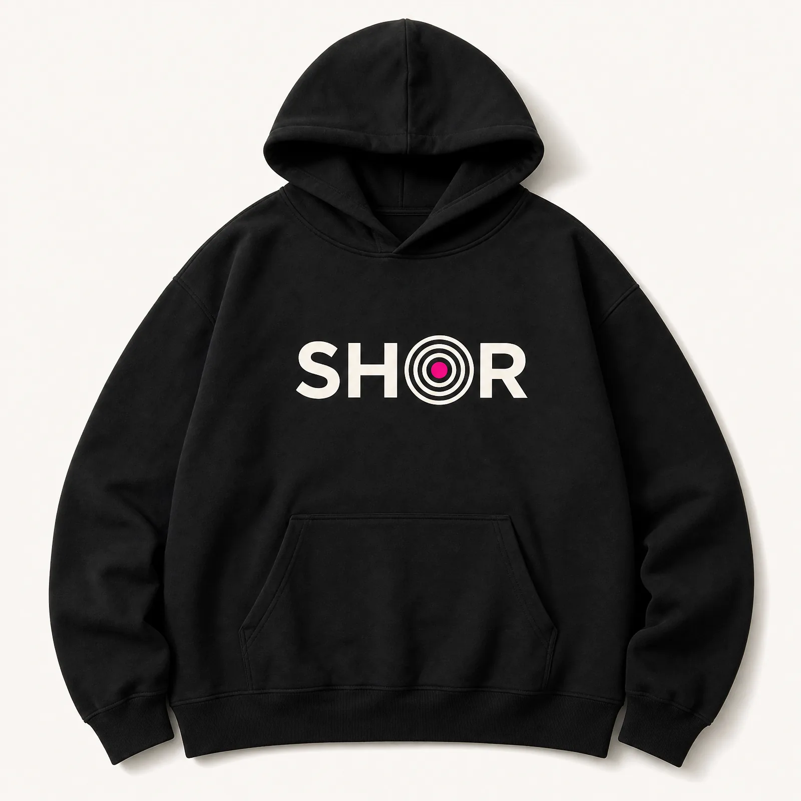 SHOR Logo Oversized Hoodie — Ink Black