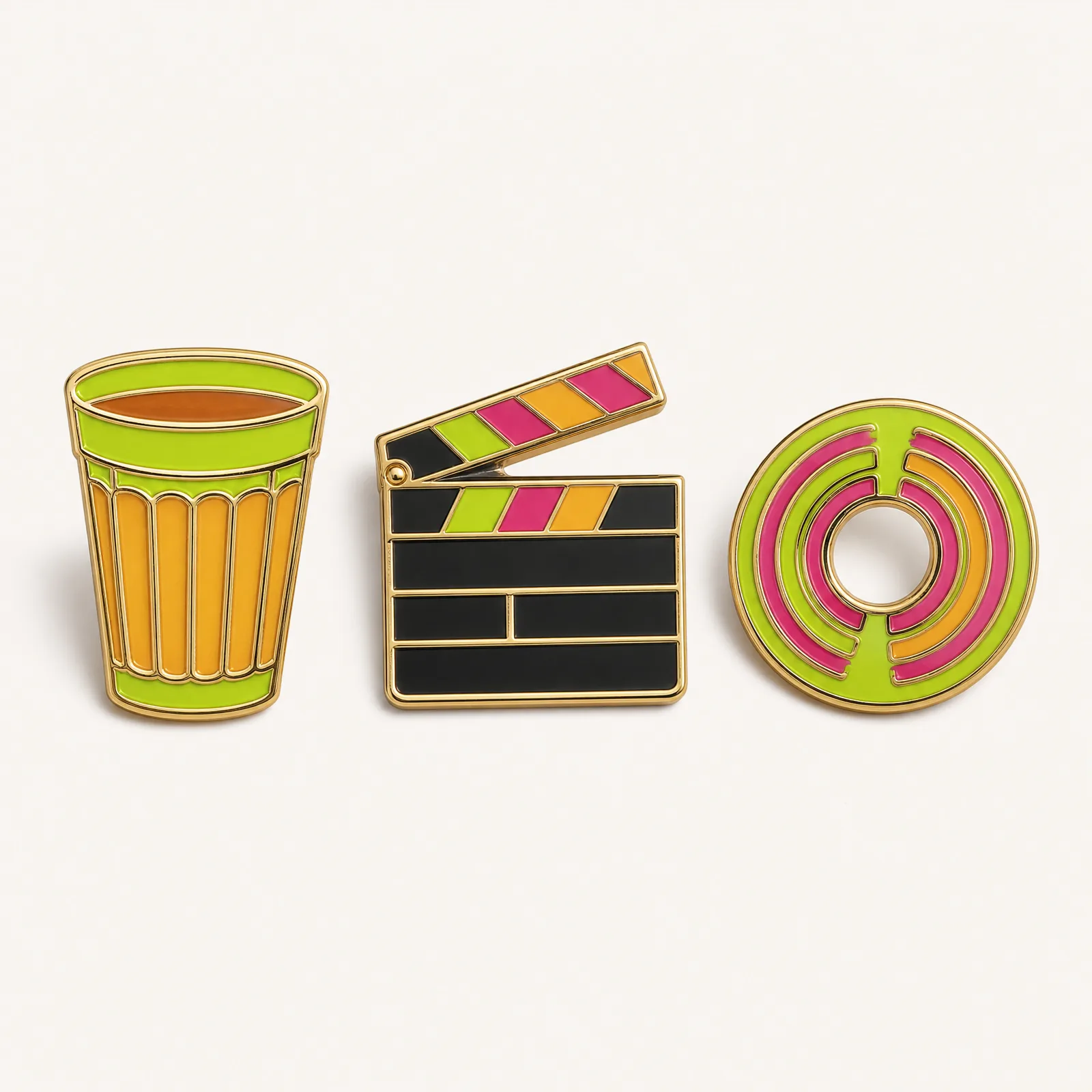 Enamel Pin Set of 3 — Desi-Pop Icons