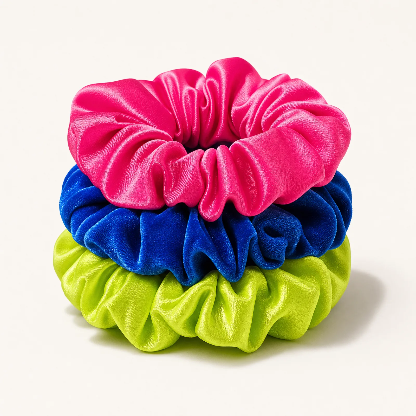 Scrunchie 3-Pack — Rani/Blue/Lime
