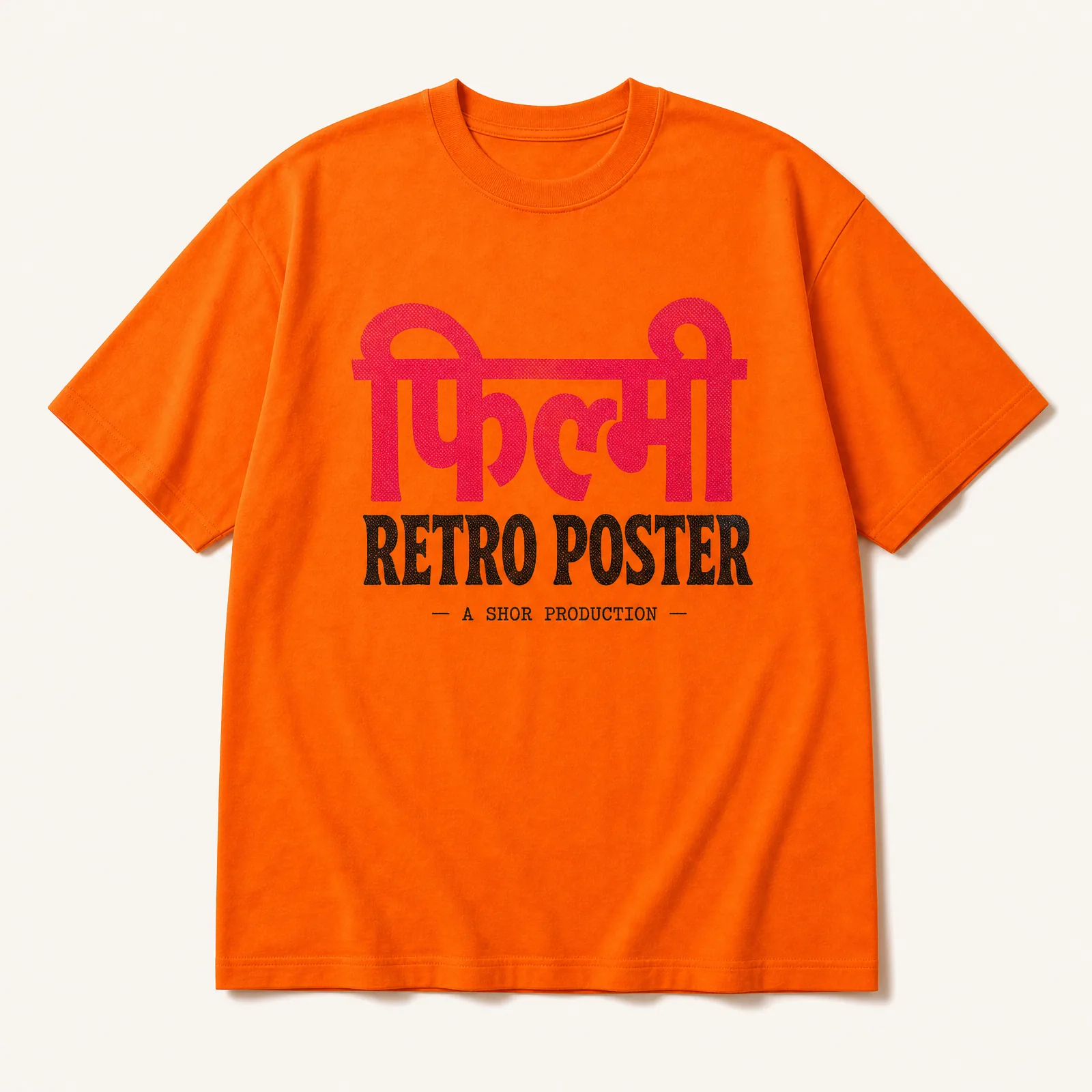 Bollywood Retro Poster Tee — Marigold